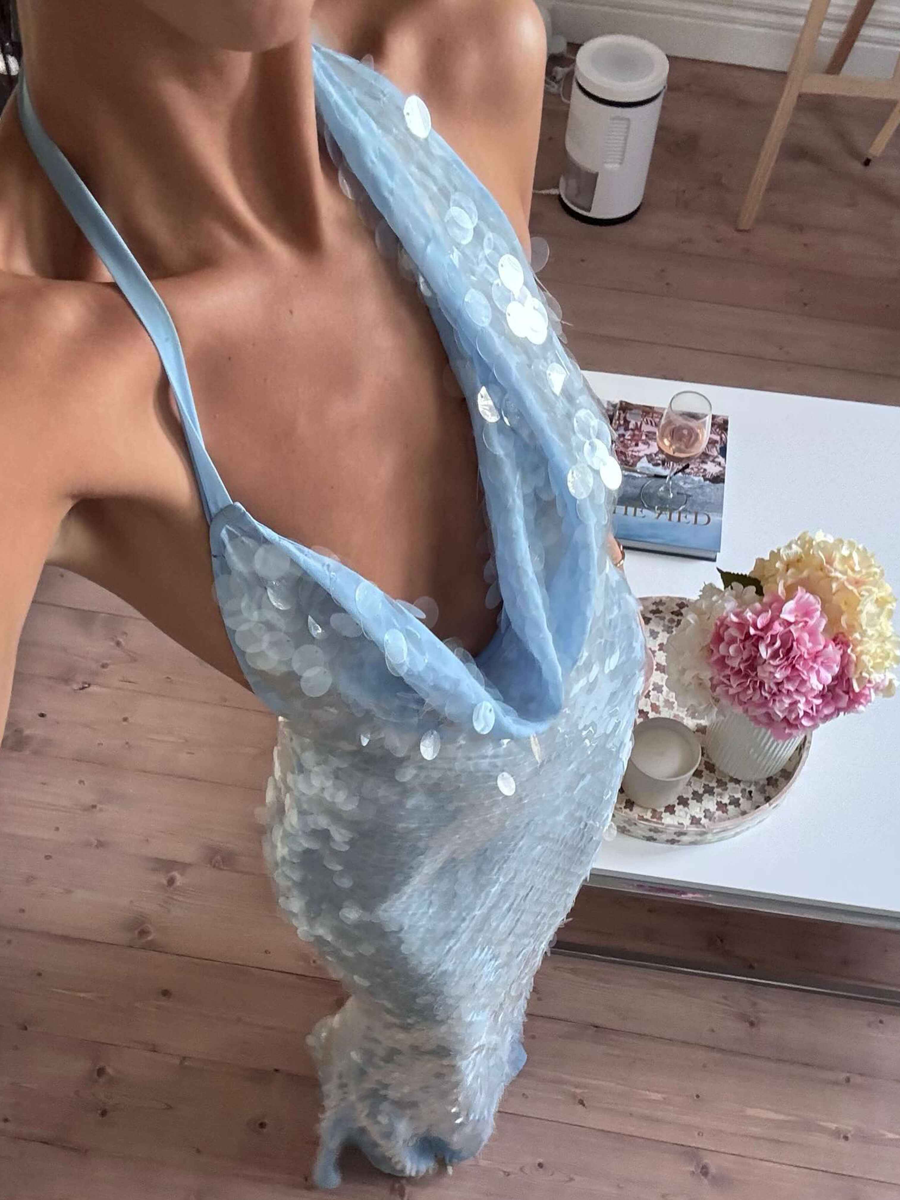 Women's Sleeveless Sequin Maxi Summer Dress