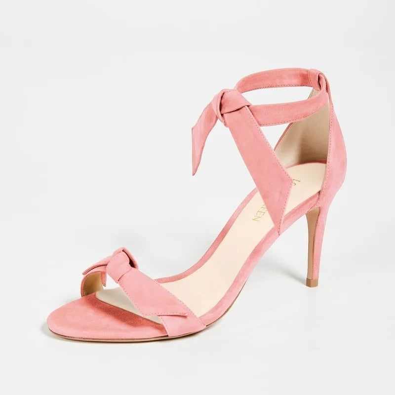 Open Toe Bow Ankle Strap Women Sandals