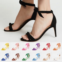 Open Toe Bow Ankle Strap Women Sandals