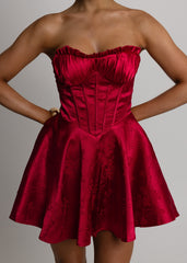Heartstopper Strapless Mini Dress - Red