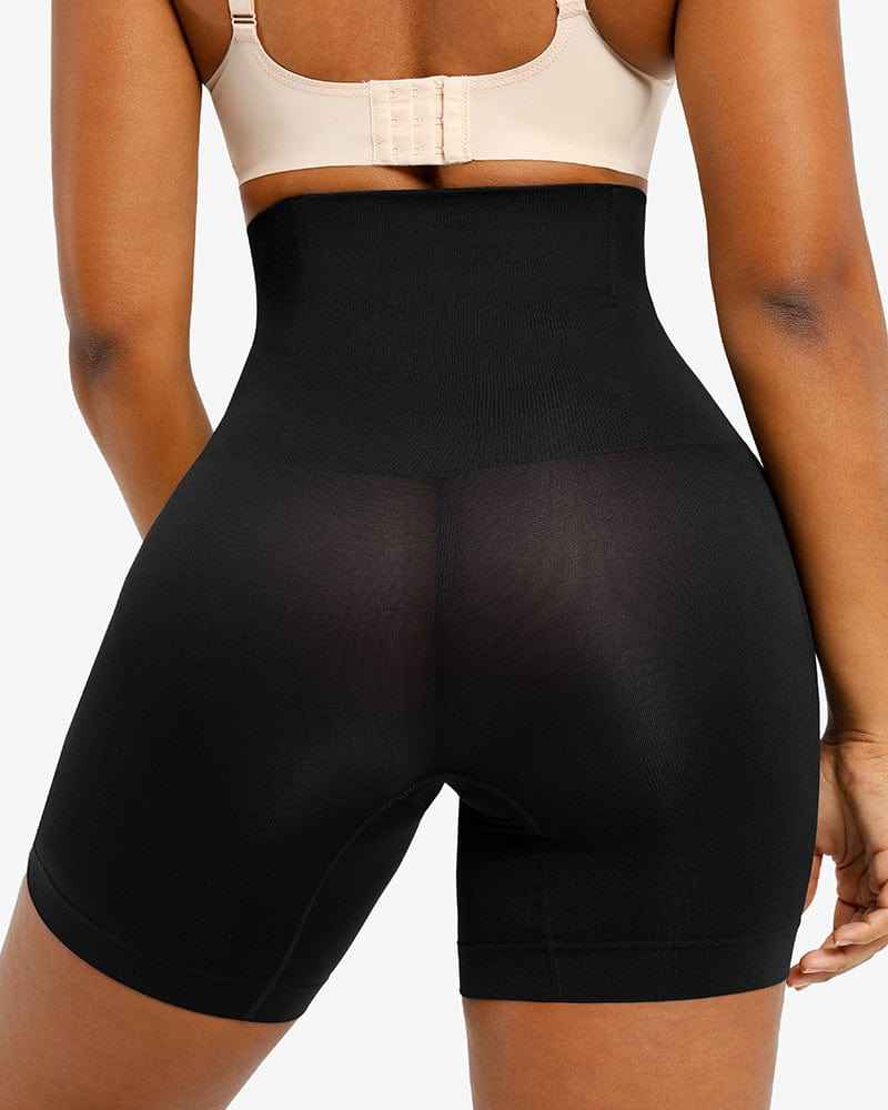 Bare Essentials High-Waisted Sculpting Shorts - Black Seamless