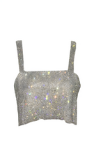 Abby Sequin Metallic Top