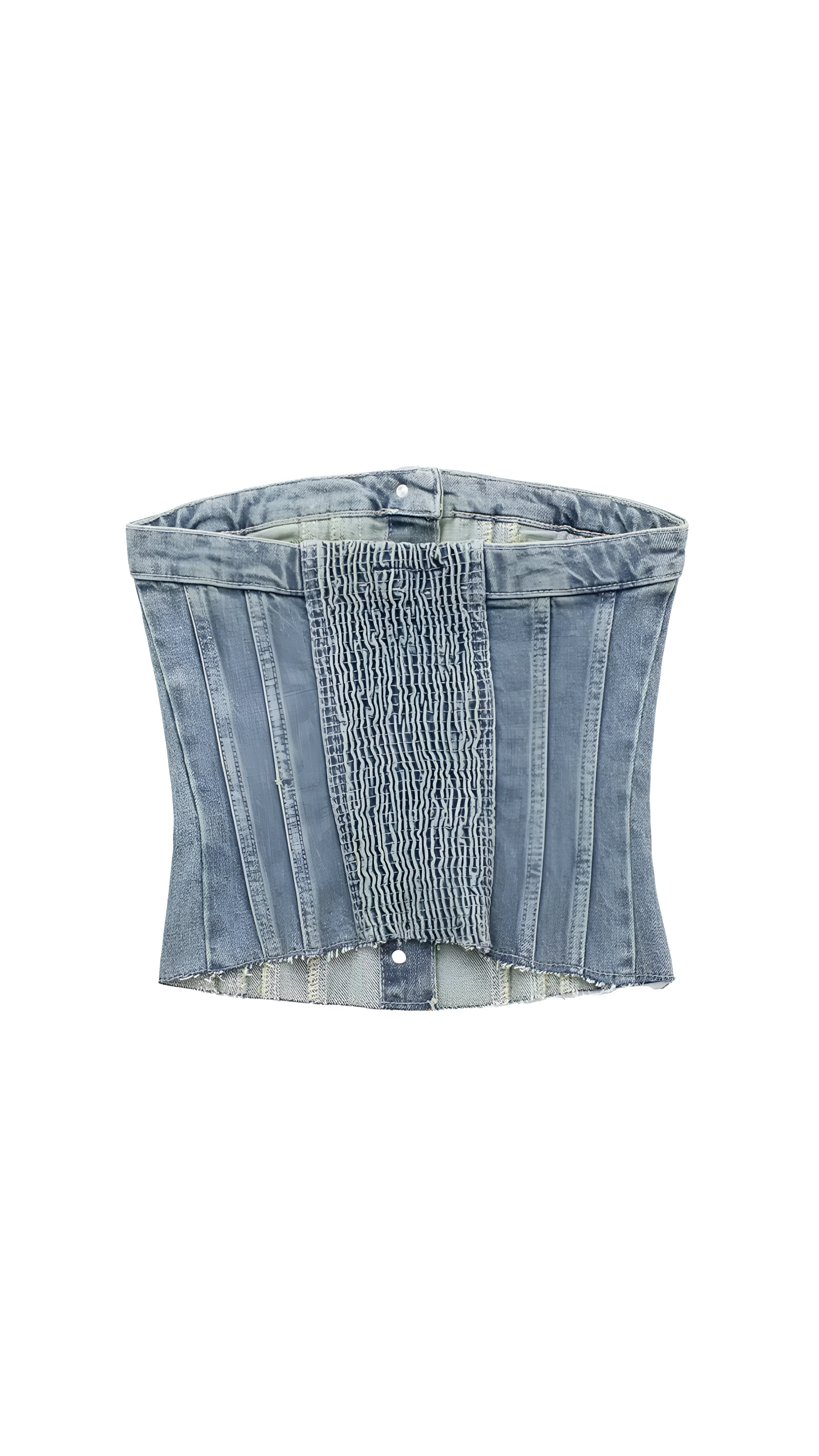 Kaya Denim Strapless Crop Top