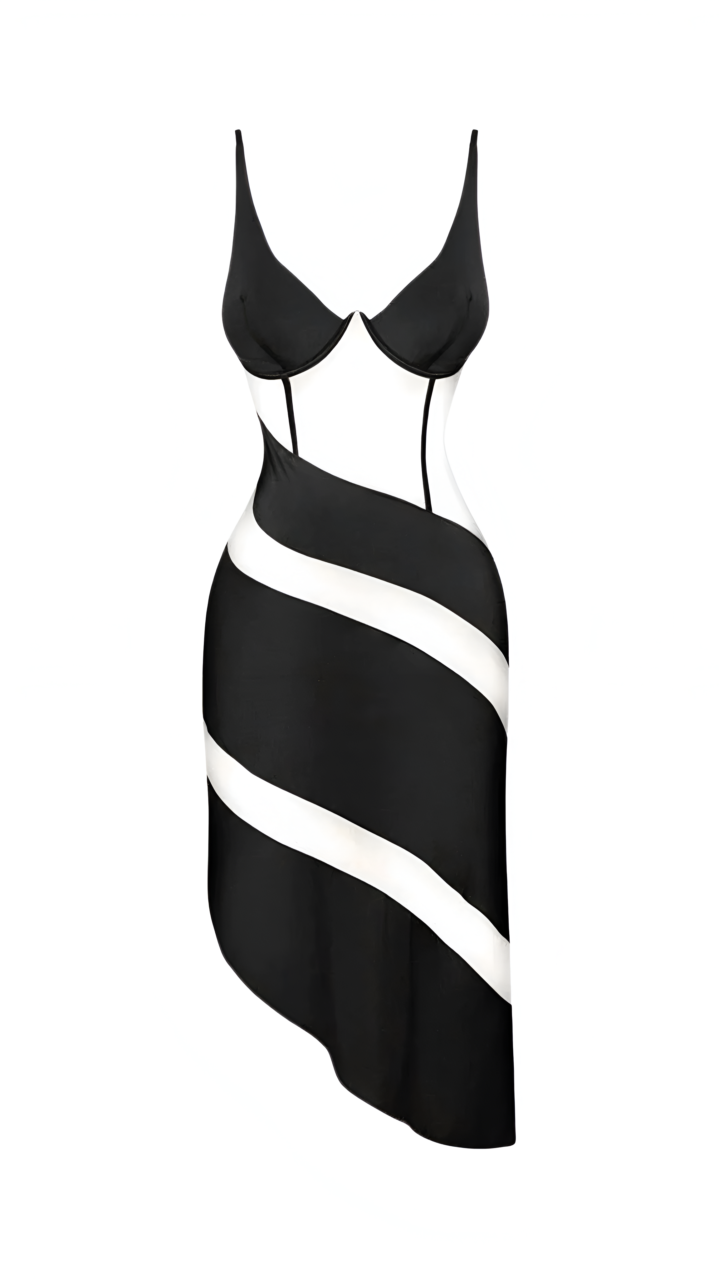 Nora Sheer Black Midi Dress