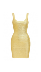 Lana Gold Metallic Mini Dress
