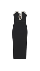 Esme Black Crystal Maxi Dress