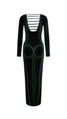Aubrey Black Bodycon Maxi Dress