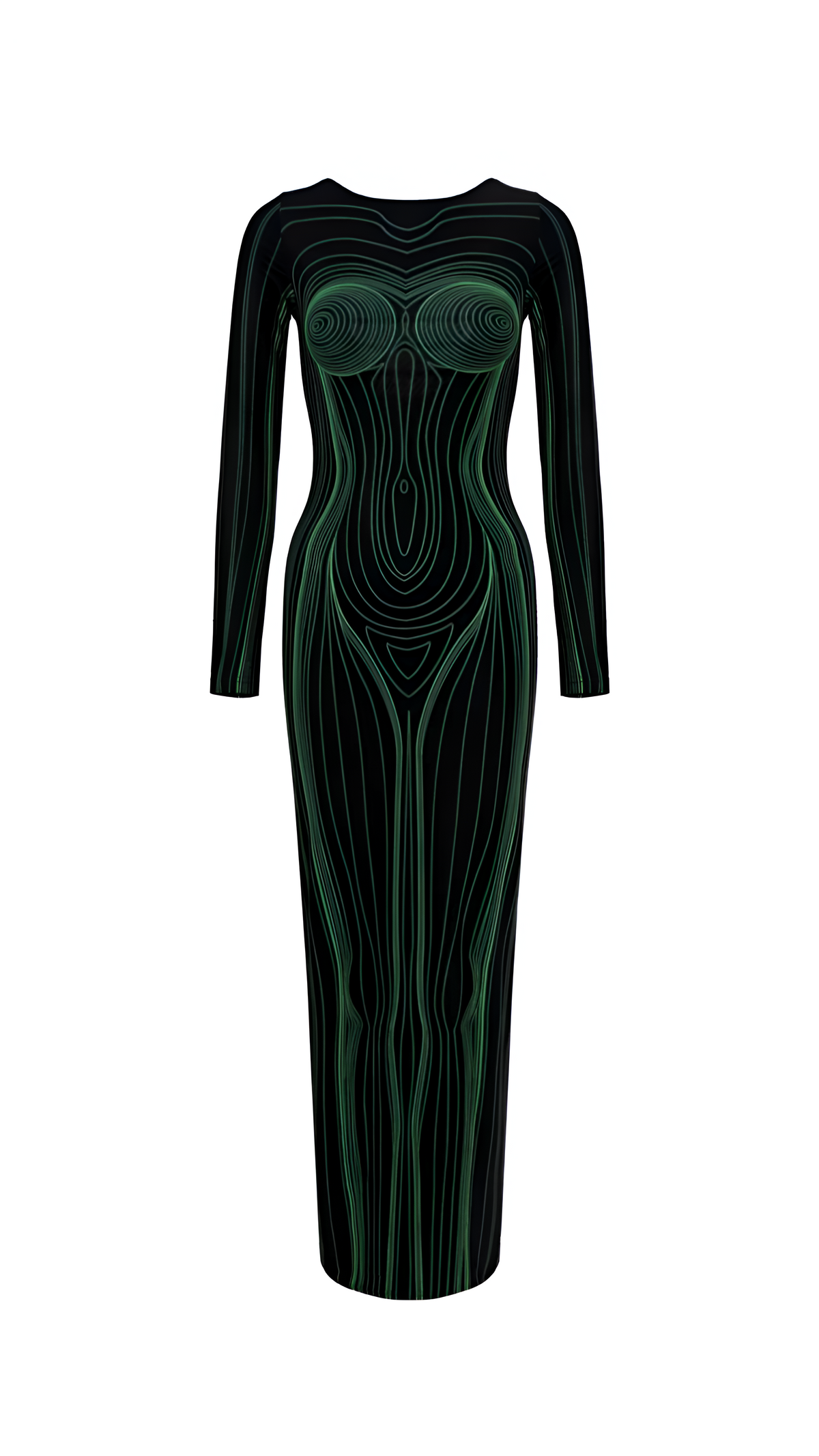 Aubrey Black Bodycon Maxi Dress