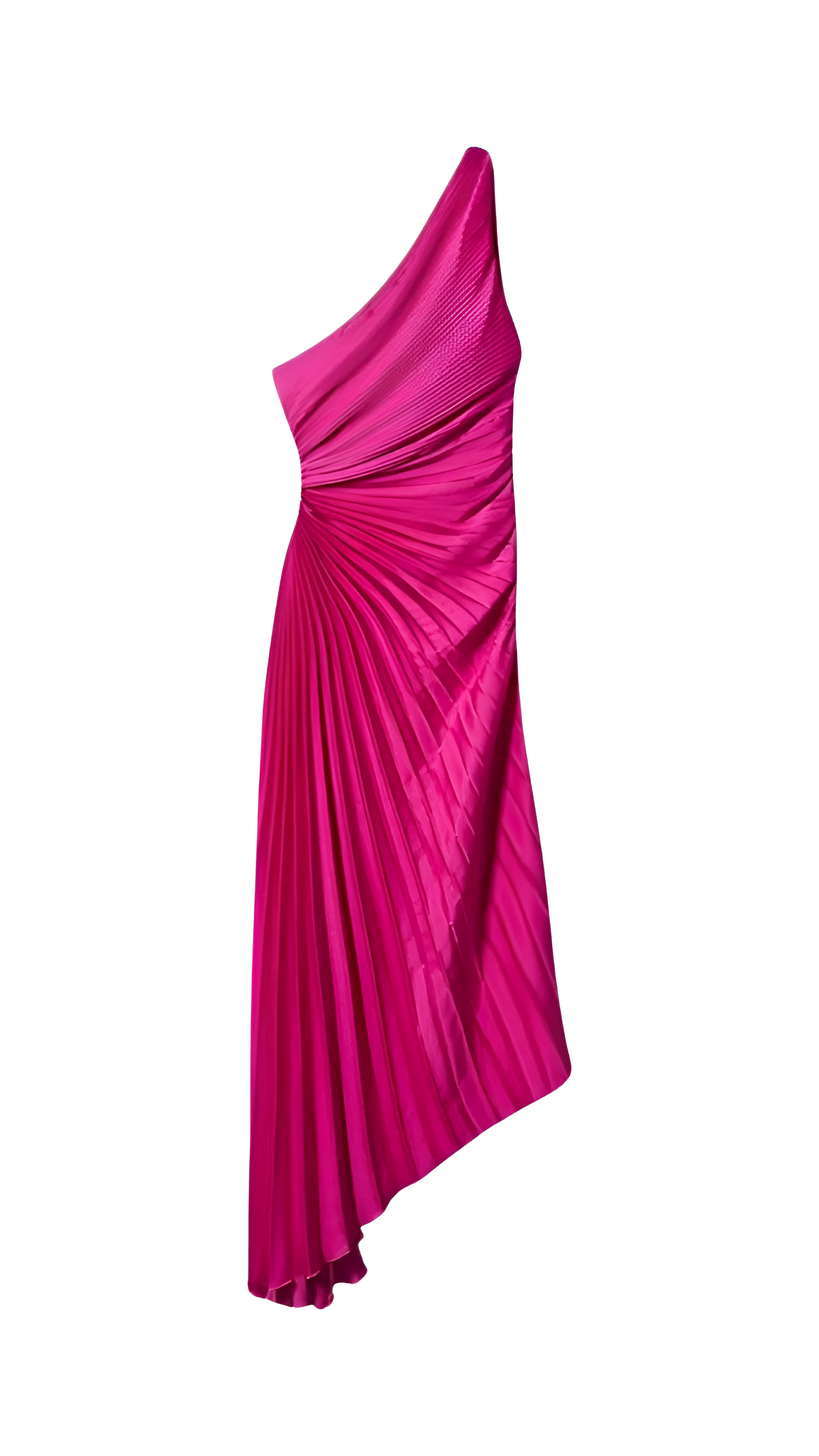 Meena Sculptural One-Shoulder Midi Dress