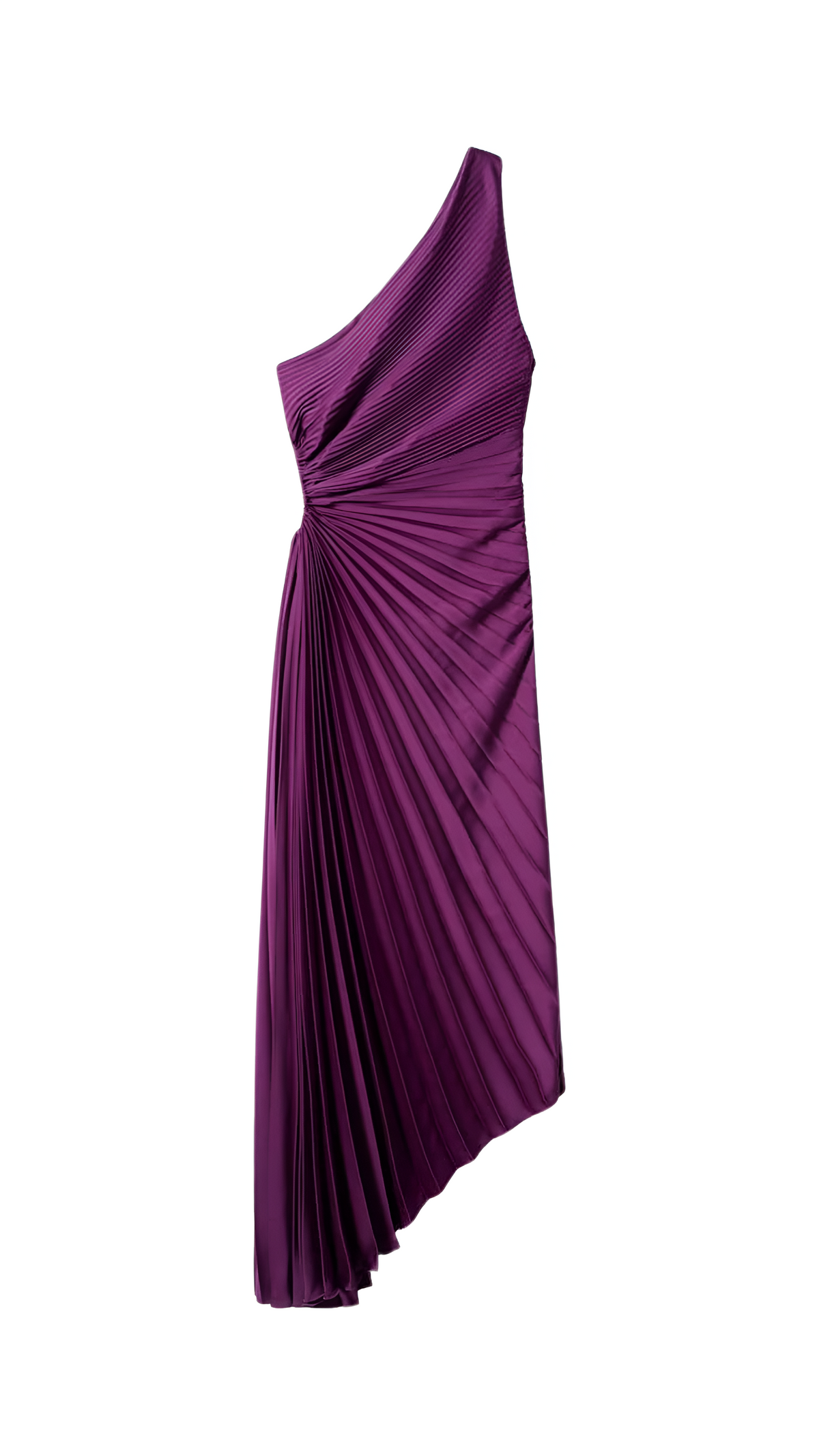 Meena Sculptural One-Shoulder Midi Dress