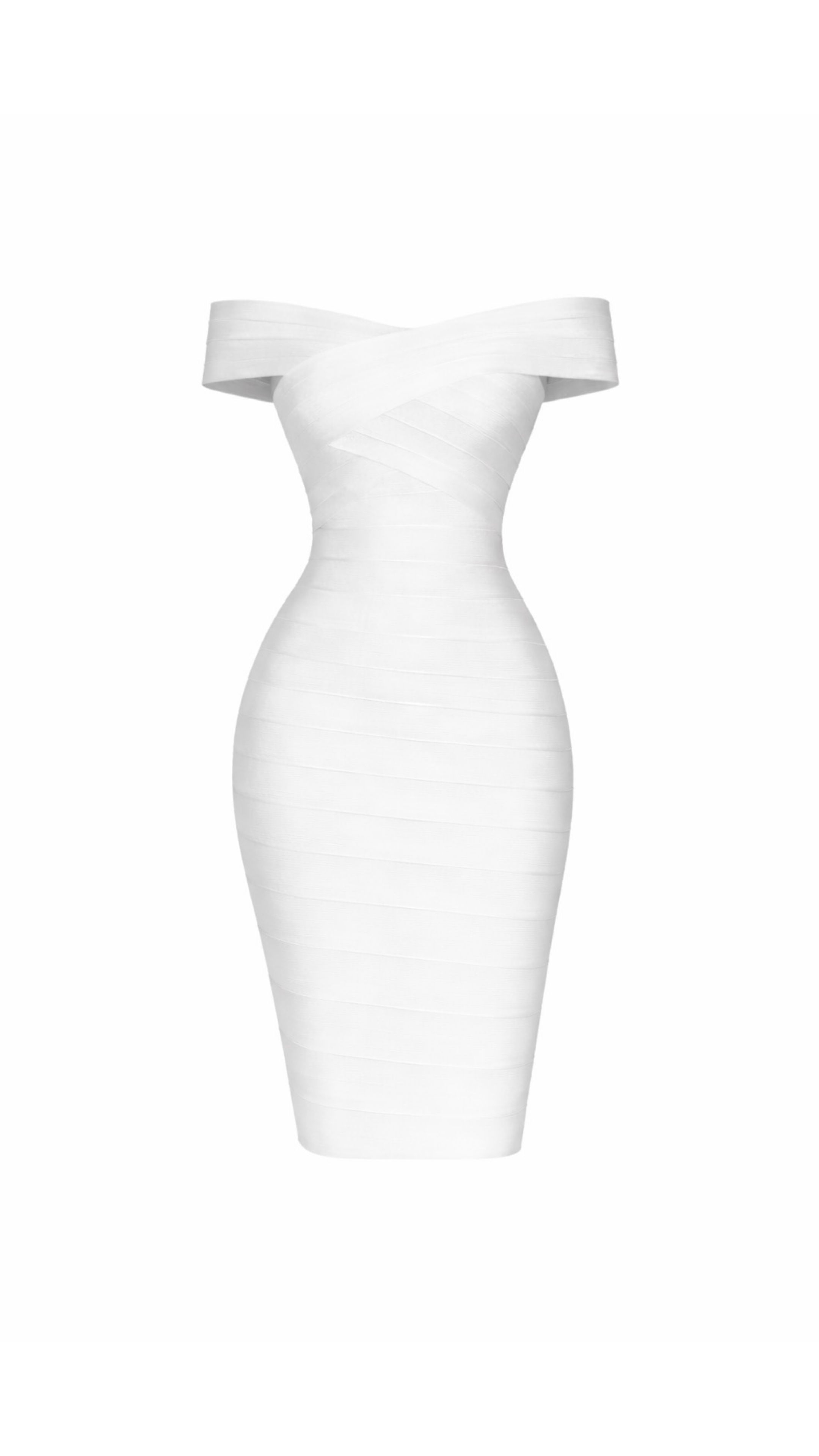 Camille Off-Shoulder Bandage Midi Dress
