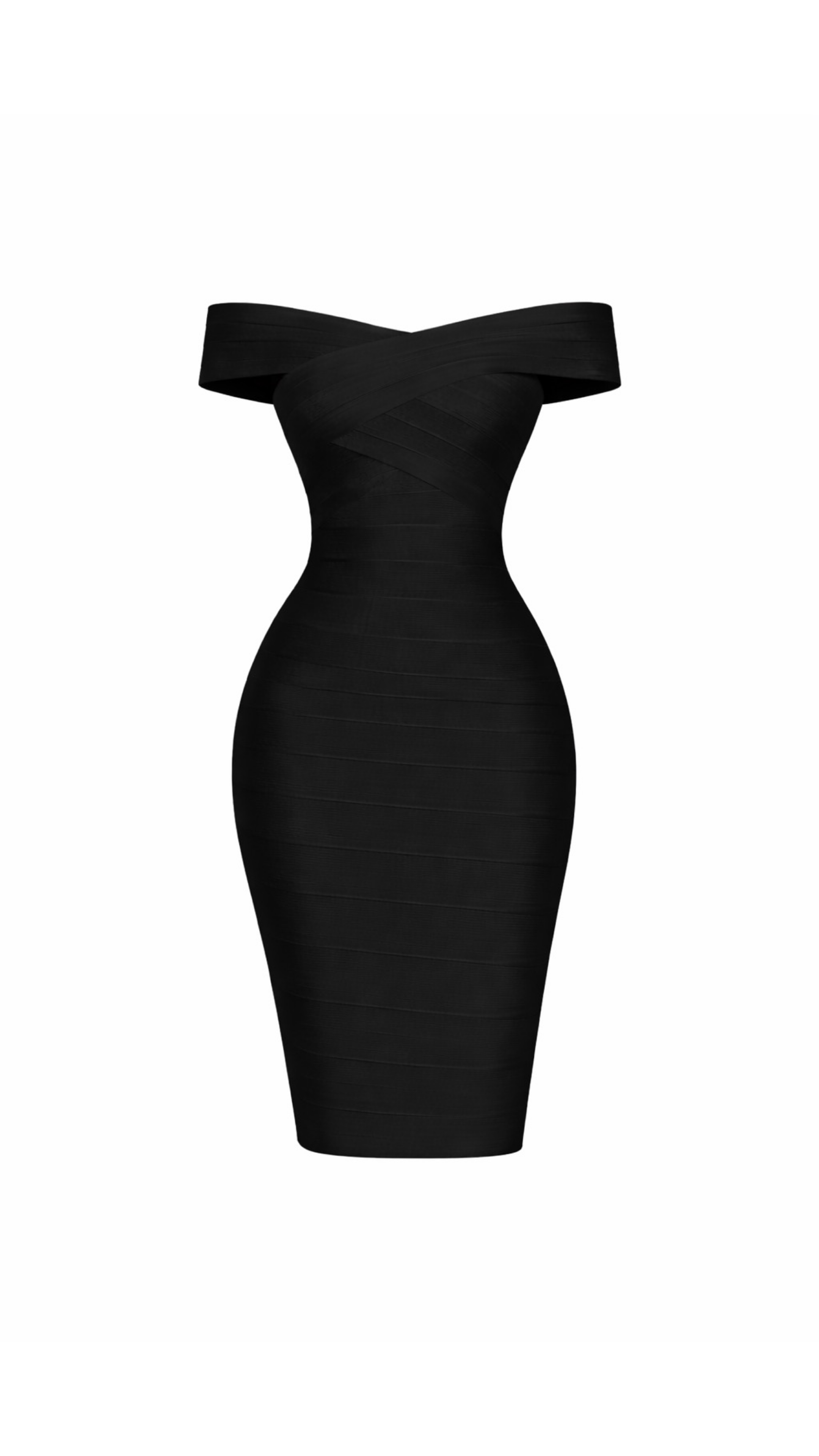 Camille Off-Shoulder Bandage Midi Dress