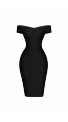 Camille Off-Shoulder Bandage Midi Dress