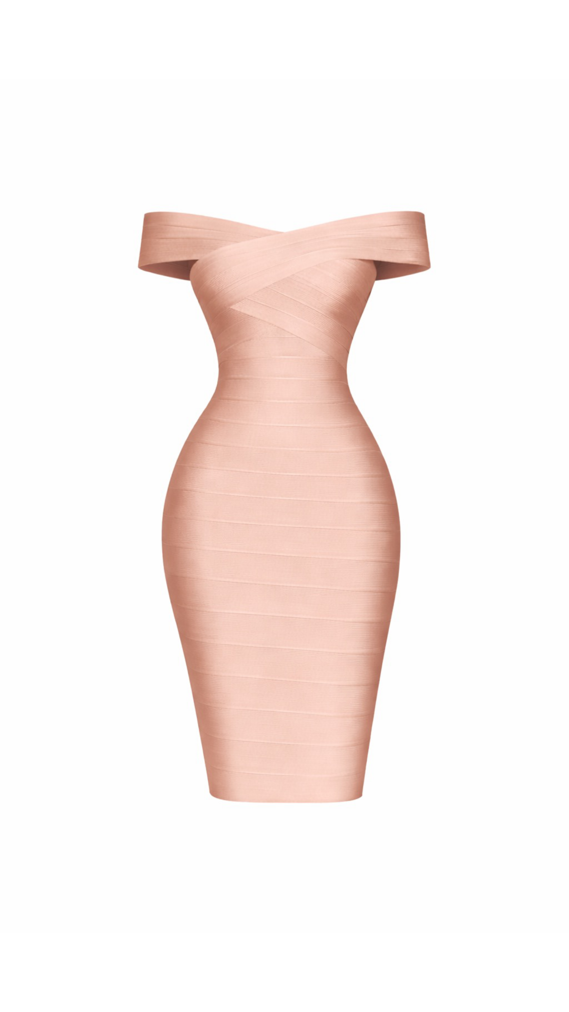 Camille Off-Shoulder Bandage Midi Dress