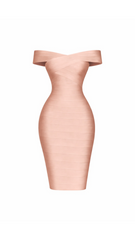 Camille Off-Shoulder Bandage Midi Dress