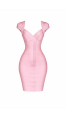 Aysha Deep V Bandage Mini Dress