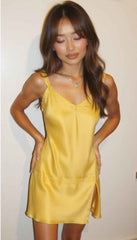 Adele Gold Mini Dress