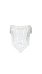 Raya Strapless Beaded Top