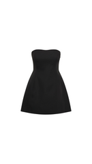 Lea Black Strapless Mini Dress