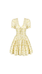Leia Floral Puff Sleeve Mini Dress