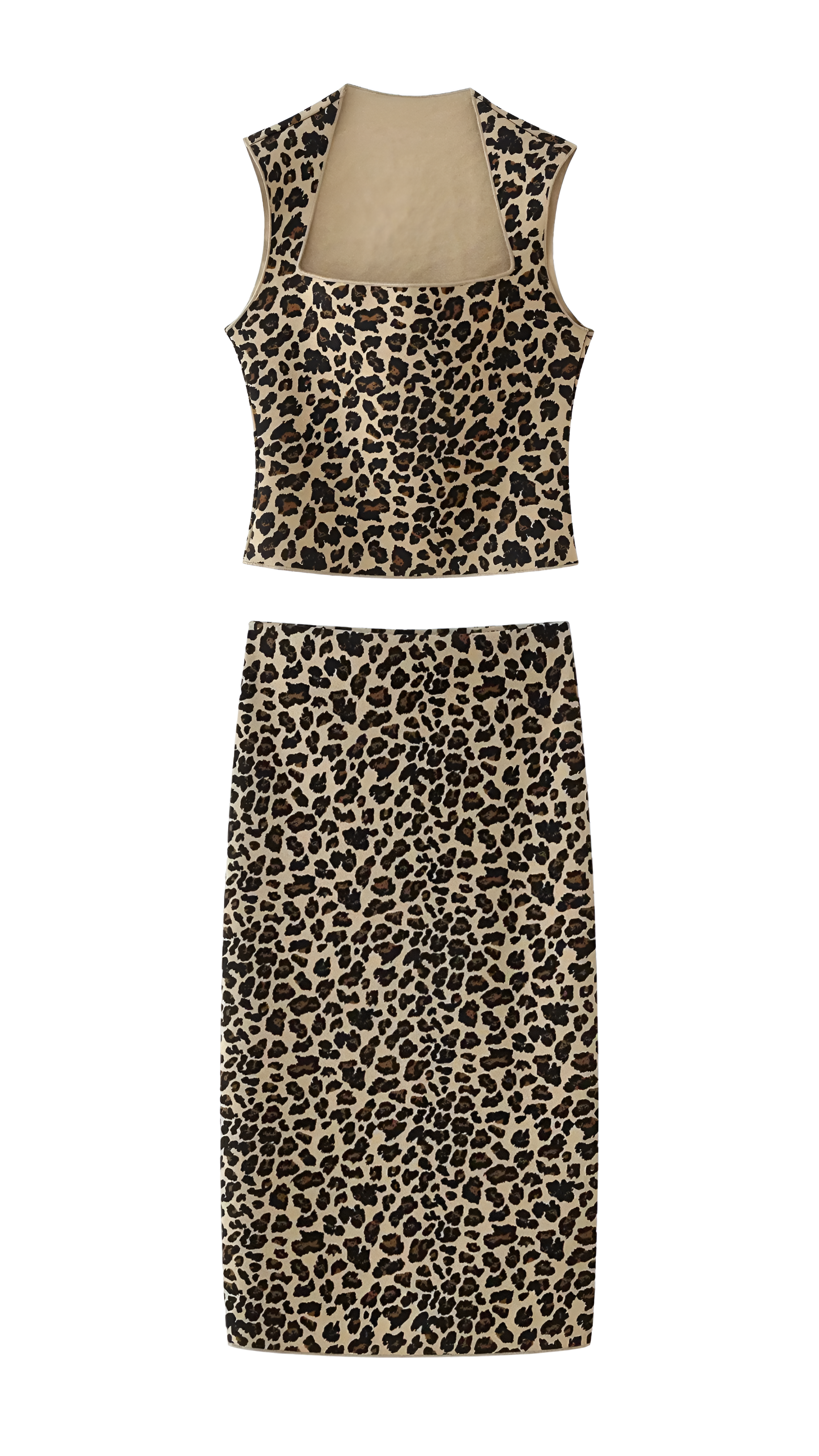 Leah Cheetah-Print Two-Piece Set