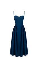 Kara Navy Blue Midi Dress