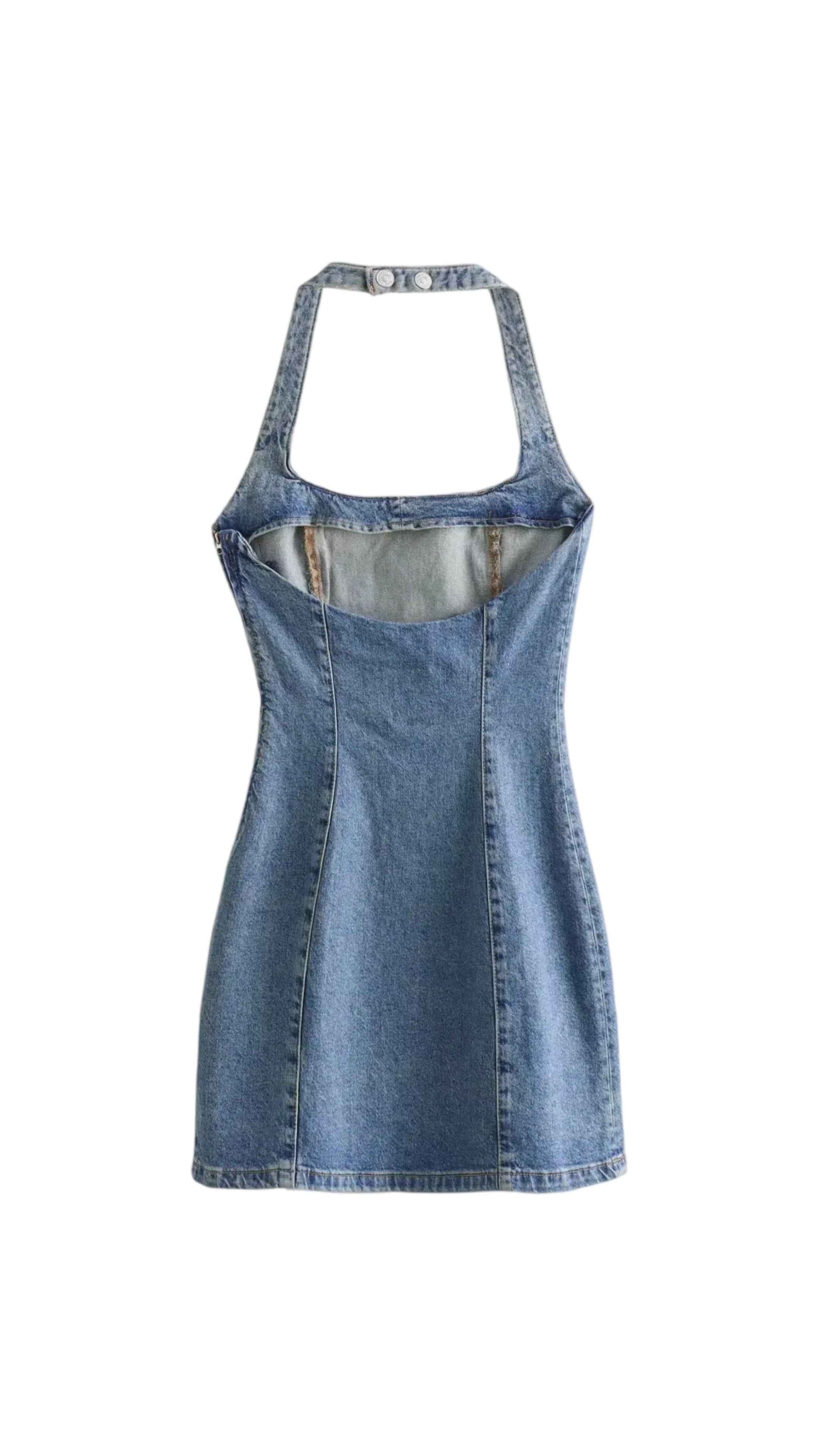 Olivia Denim Blue Mini Dress