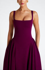 Pavlina Midi Dress in Wine