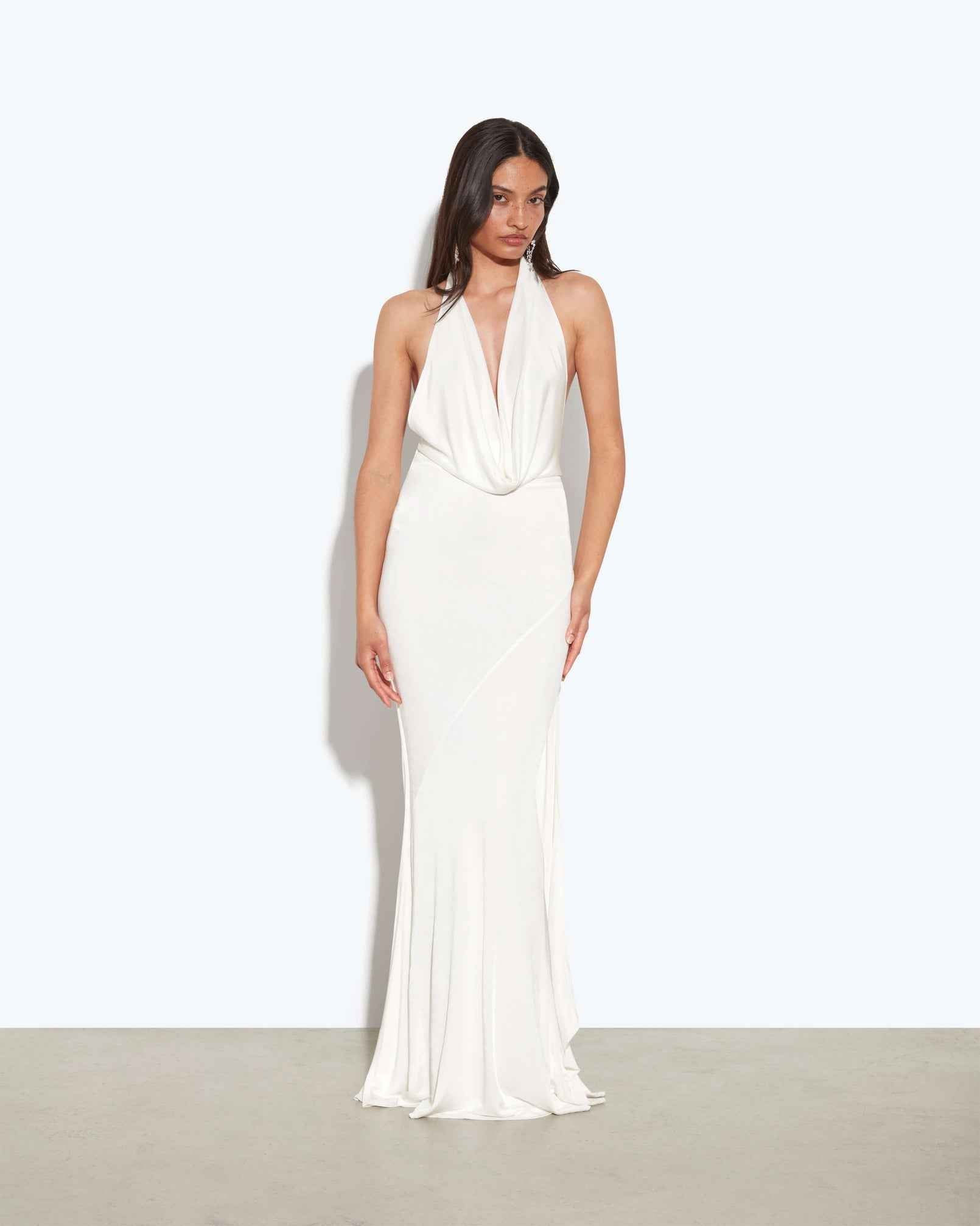 SLEEVELESS FITTED MAXI EVENING PARTY DRESS