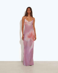 FLORAL SHEER MAXI SUMMER DRESS