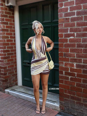 FITTED WRAP MINI SUMMER DRESS