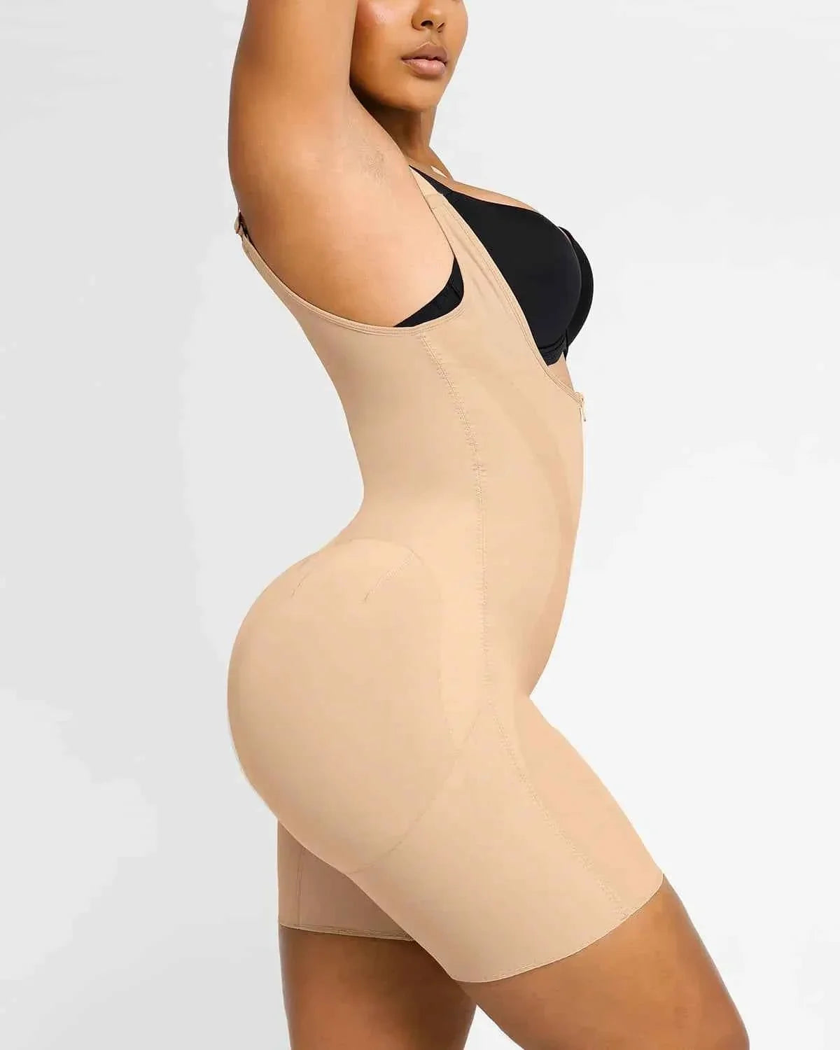 Curve Code Sculpting Bodysuit - Black Sheer X-Design