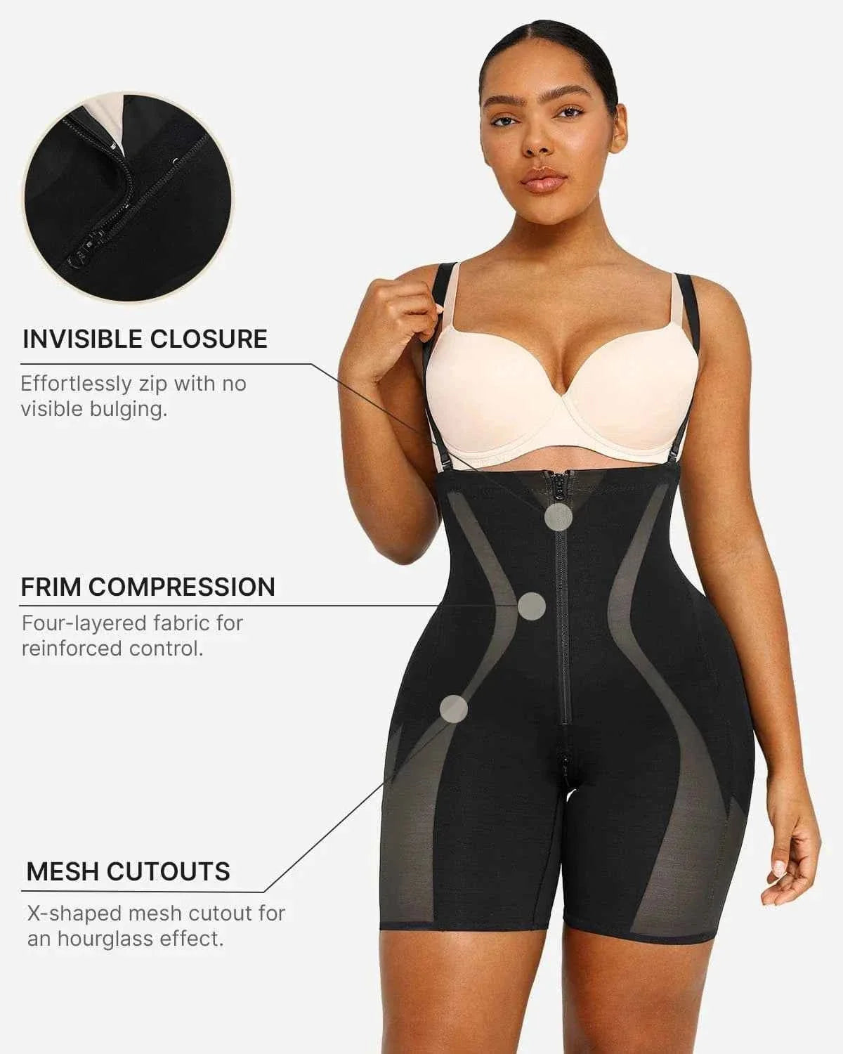 Curve Codeâ„?Mini Sculpting Shorts - Black X-Shaped