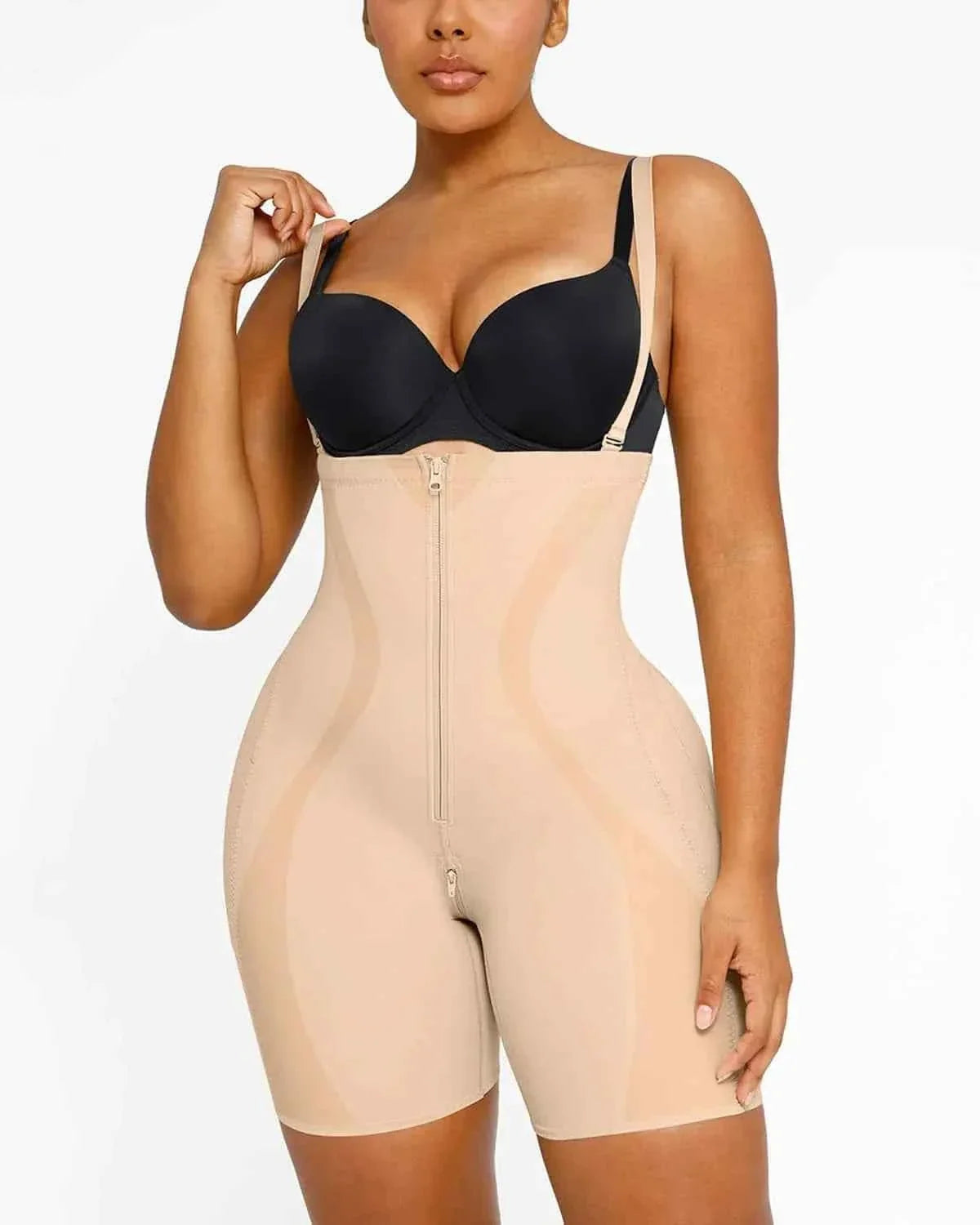 Curve Codeâ„?Mini Sculpting Shorts - Black X-Shaped