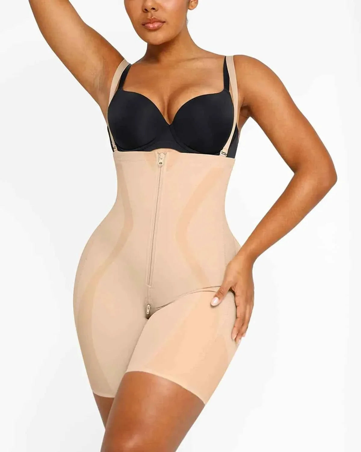 Curve Codeâ„?Mini Sculpting Shorts - Black X-Shaped