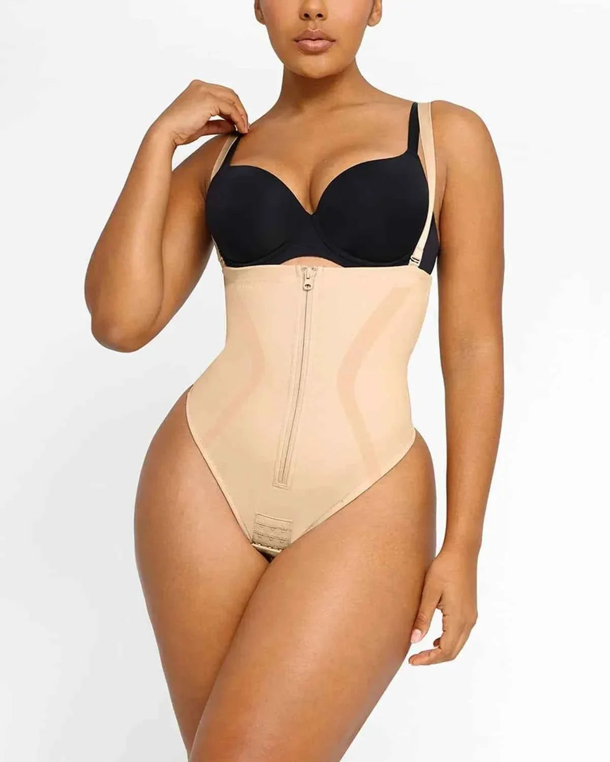 Curve Codeâ„?Sculpting Thong - Black X-Shape Design