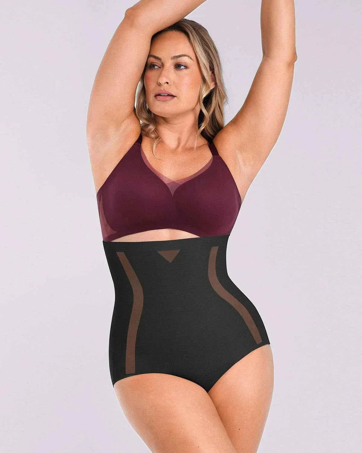 Curve Codeâ„?High-Waisted Brief - Black Smoothing Shapewear