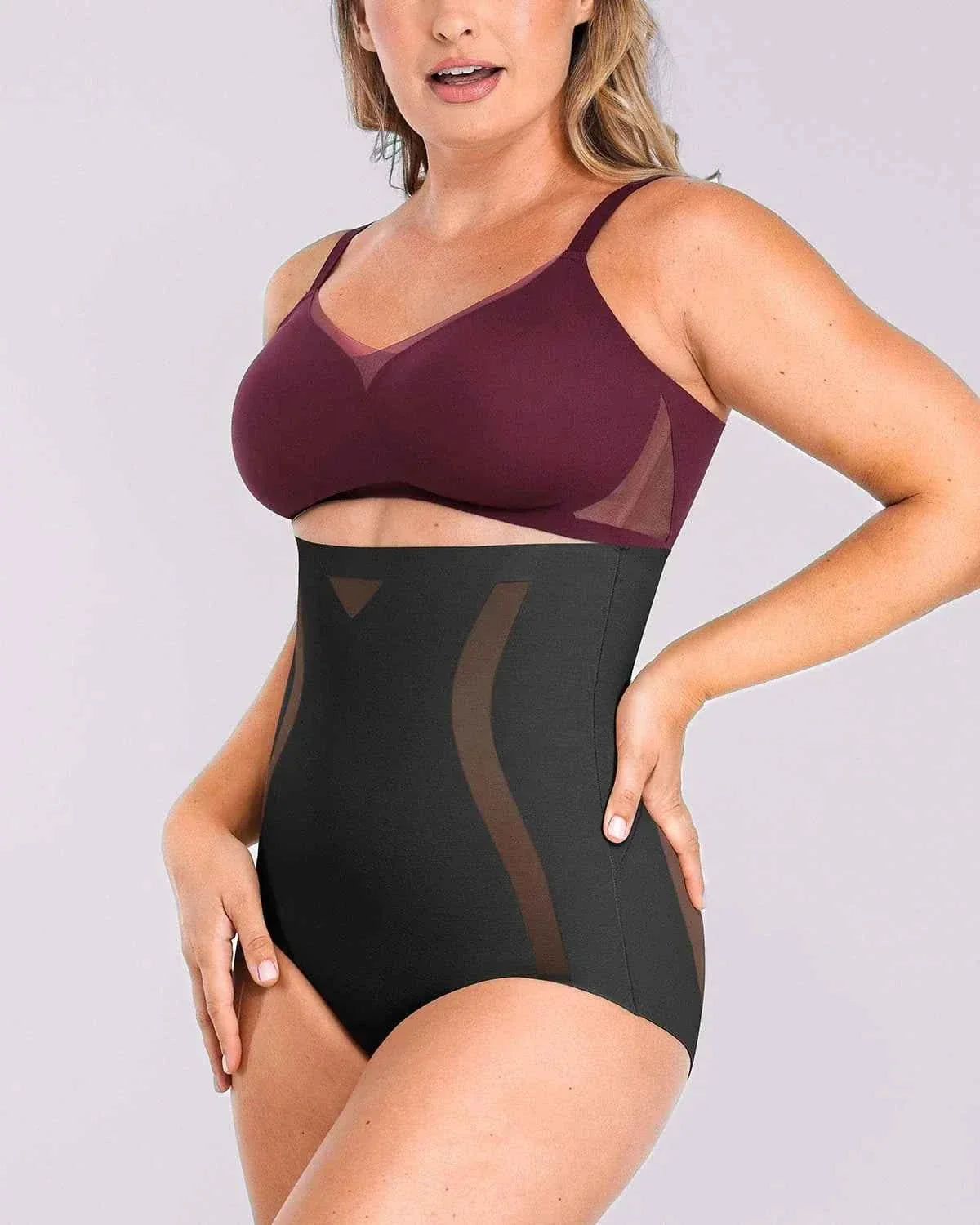 Curve Codeâ„?High-Waisted Brief - Black Smoothing Shapewear
