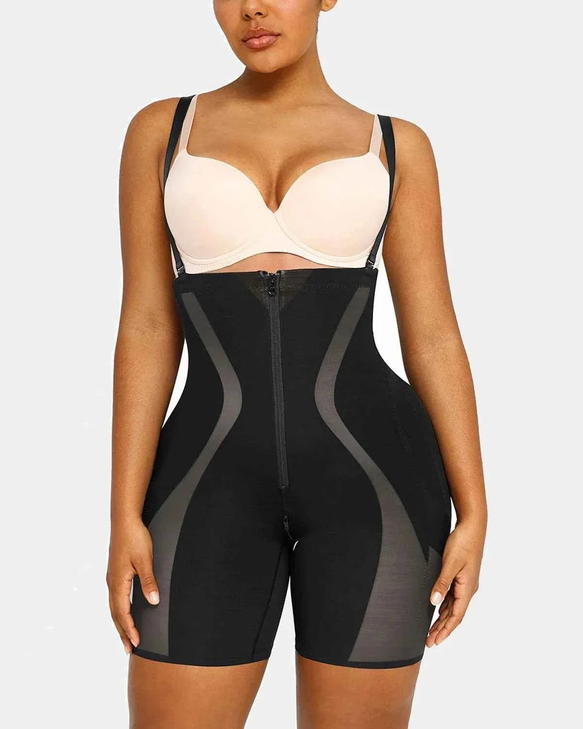 Curve Codeâ„?Mini Sculpting Shorts - Black X-Shaped