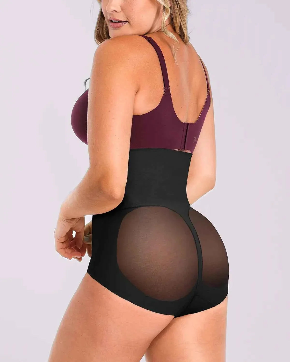 Curve Codeâ„?High-Waisted Brief - Black Smoothing Shapewear