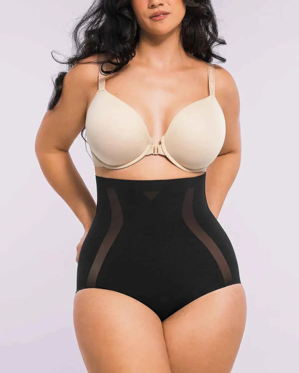 Curve Codeâ„?High-Waisted Brief - Black Smoothing Shapewear
