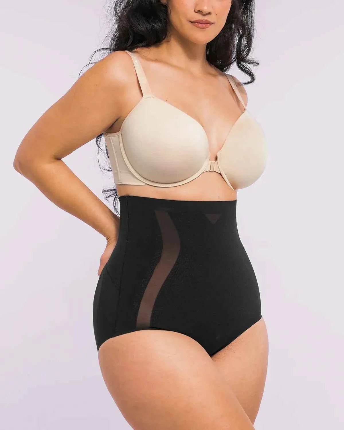 Curve Codeâ„?High-Waisted Brief - Black Smoothing Shapewear