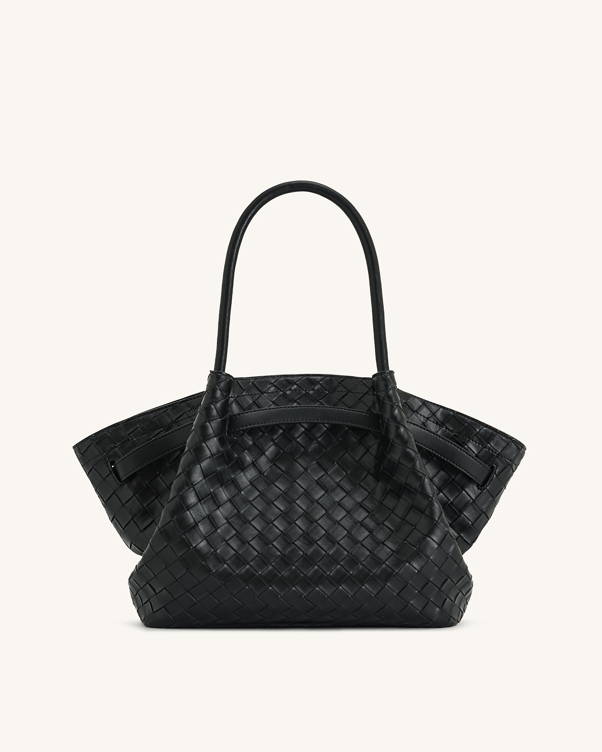 Hana Vegan Leather Handbag Medium Tote - Black