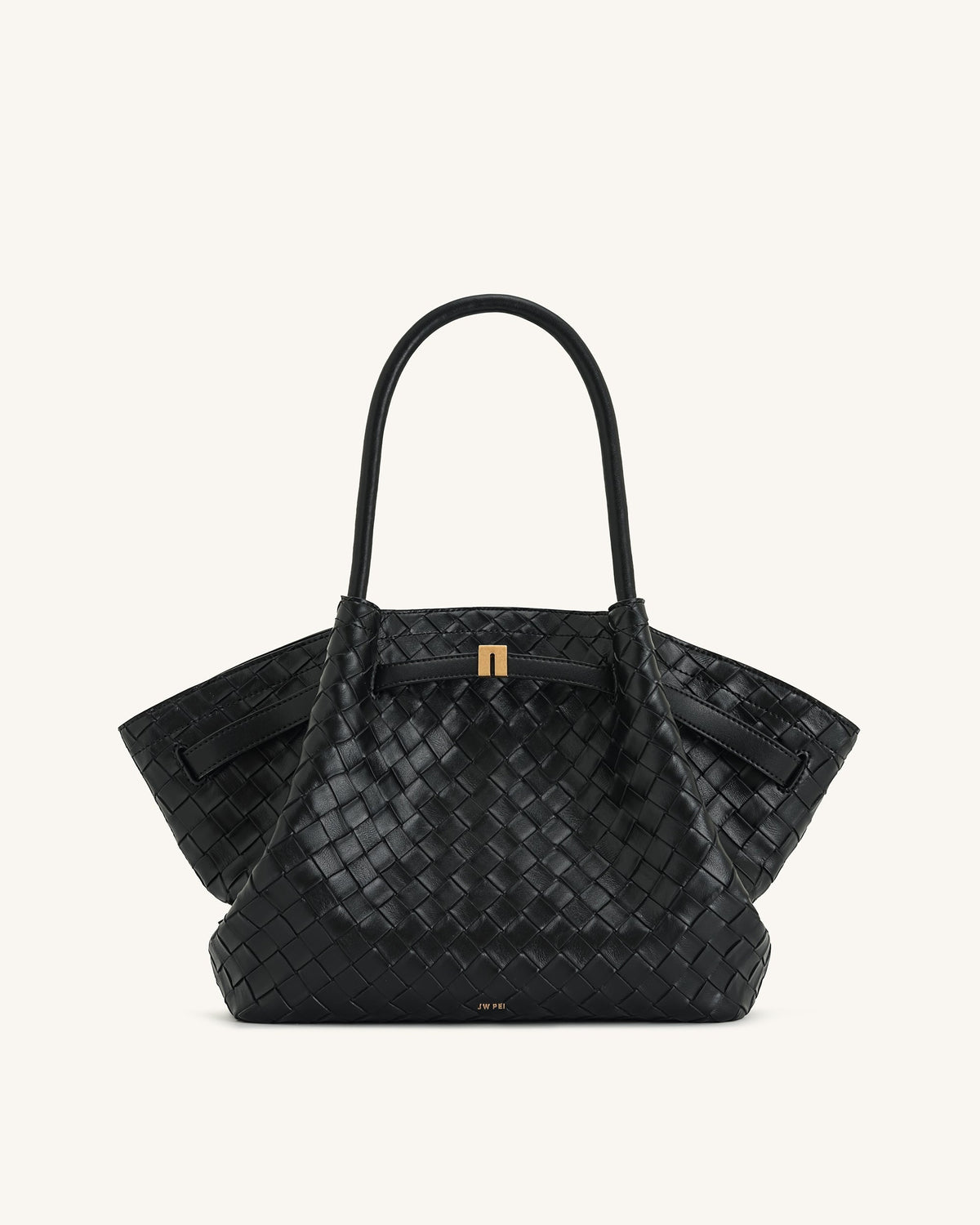 Hana Vegan Leather Handbag Medium Tote - Black