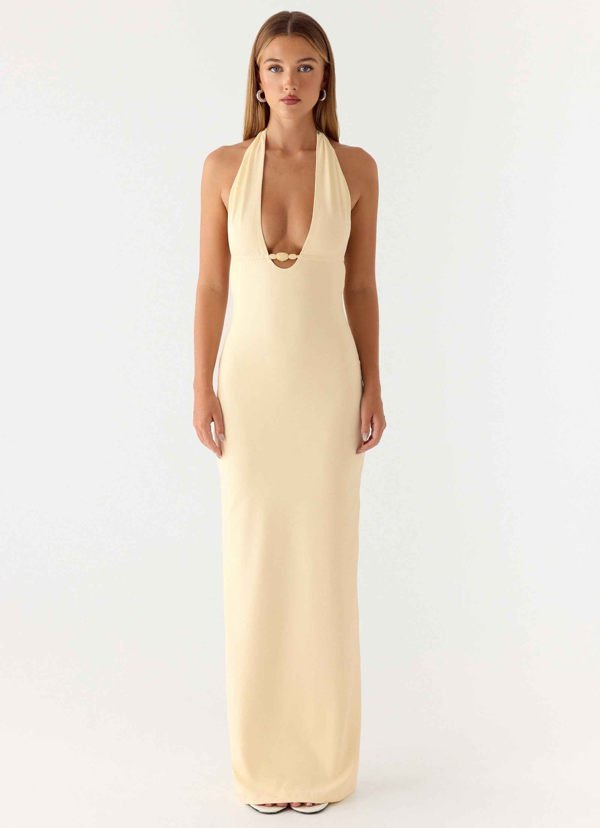 Javana Maxi Dress - Yellow Flowing Silhouette