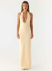 Javana Maxi Dress - Yellow Flowing Silhouette