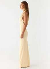 Javana Maxi Dress - Yellow Flowing Silhouette