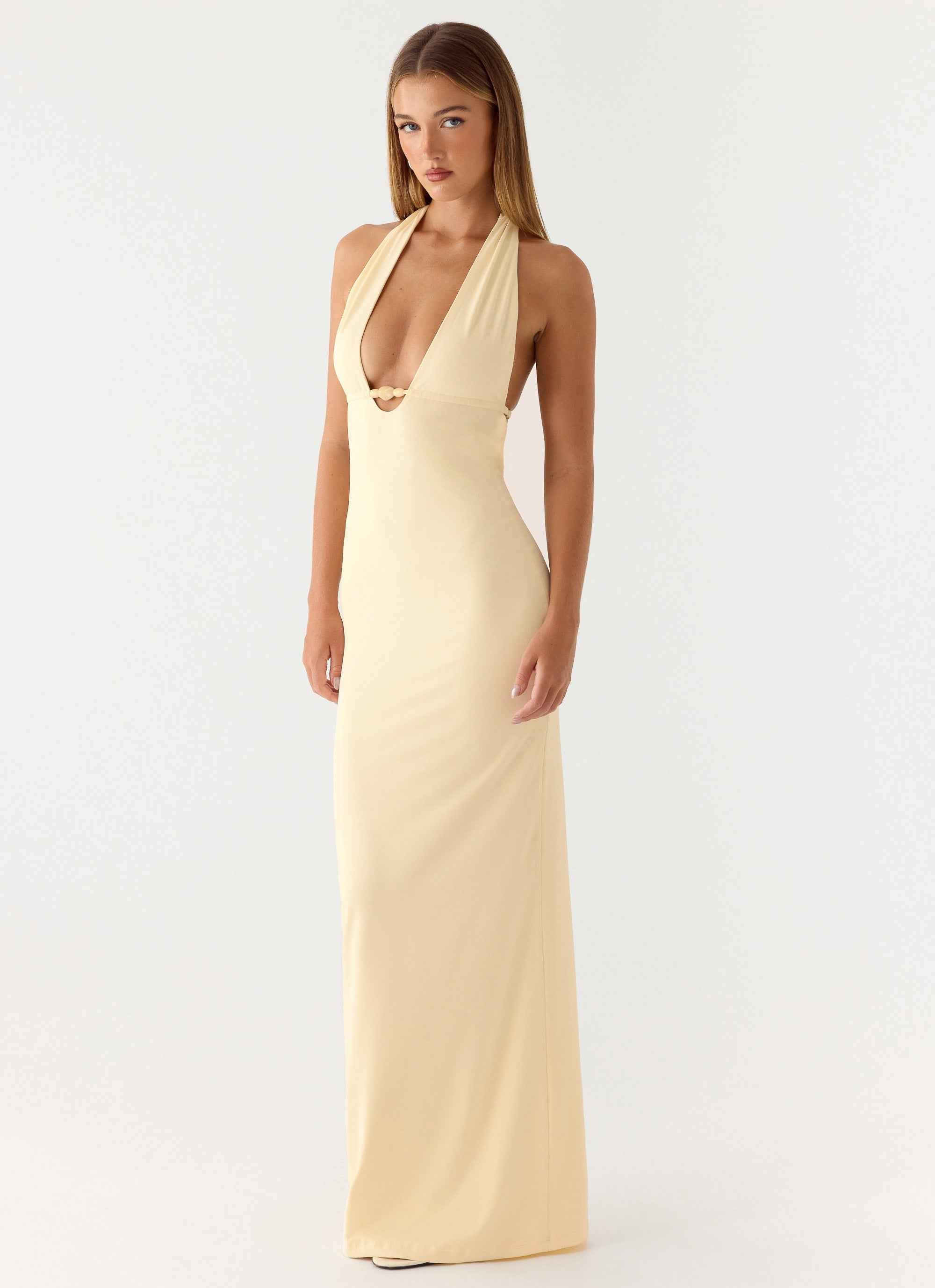 Javana Maxi Dress - Yellow Flowing Silhouette