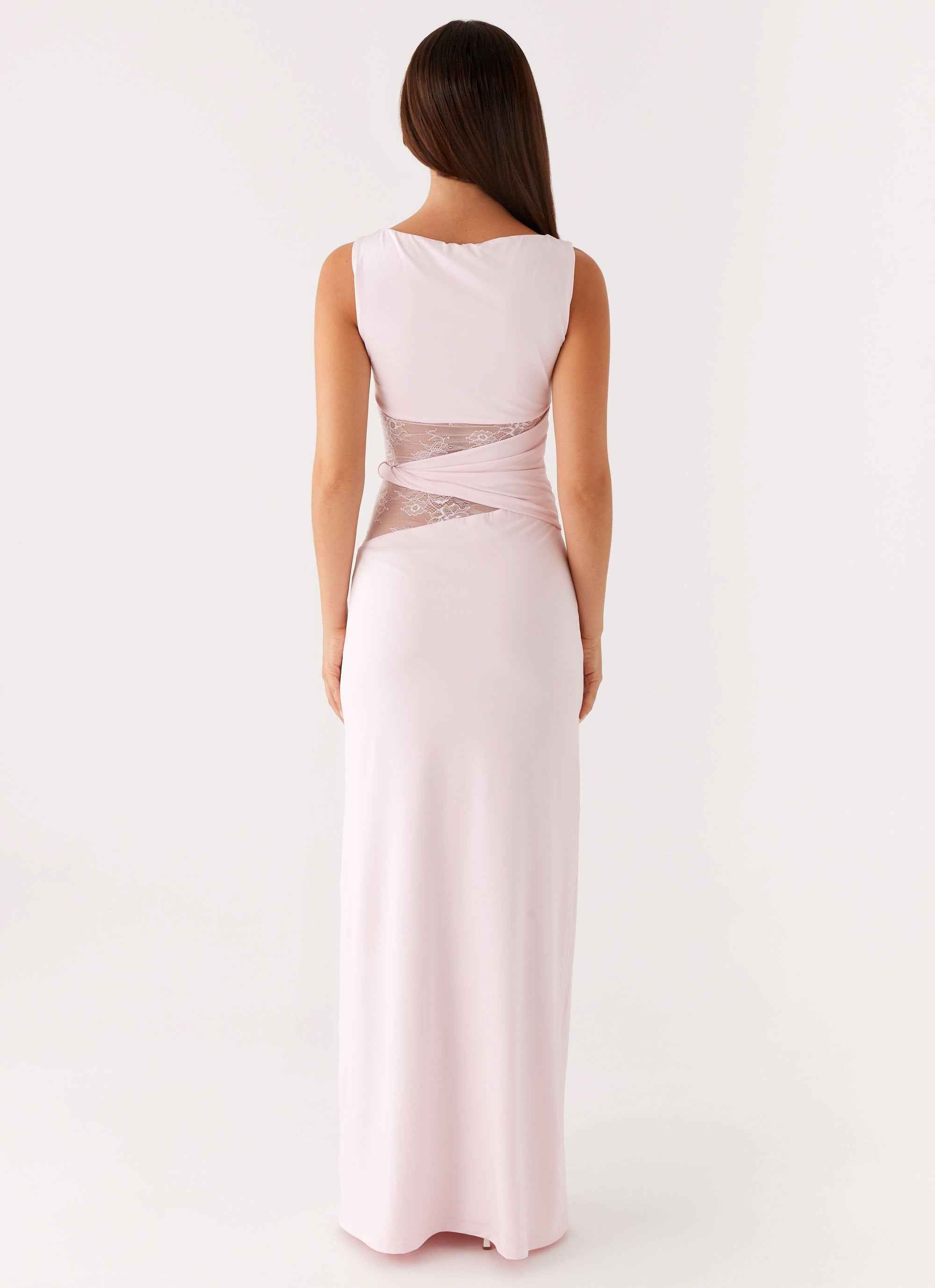 Karma Maxi Dress - Pink Lace Waist