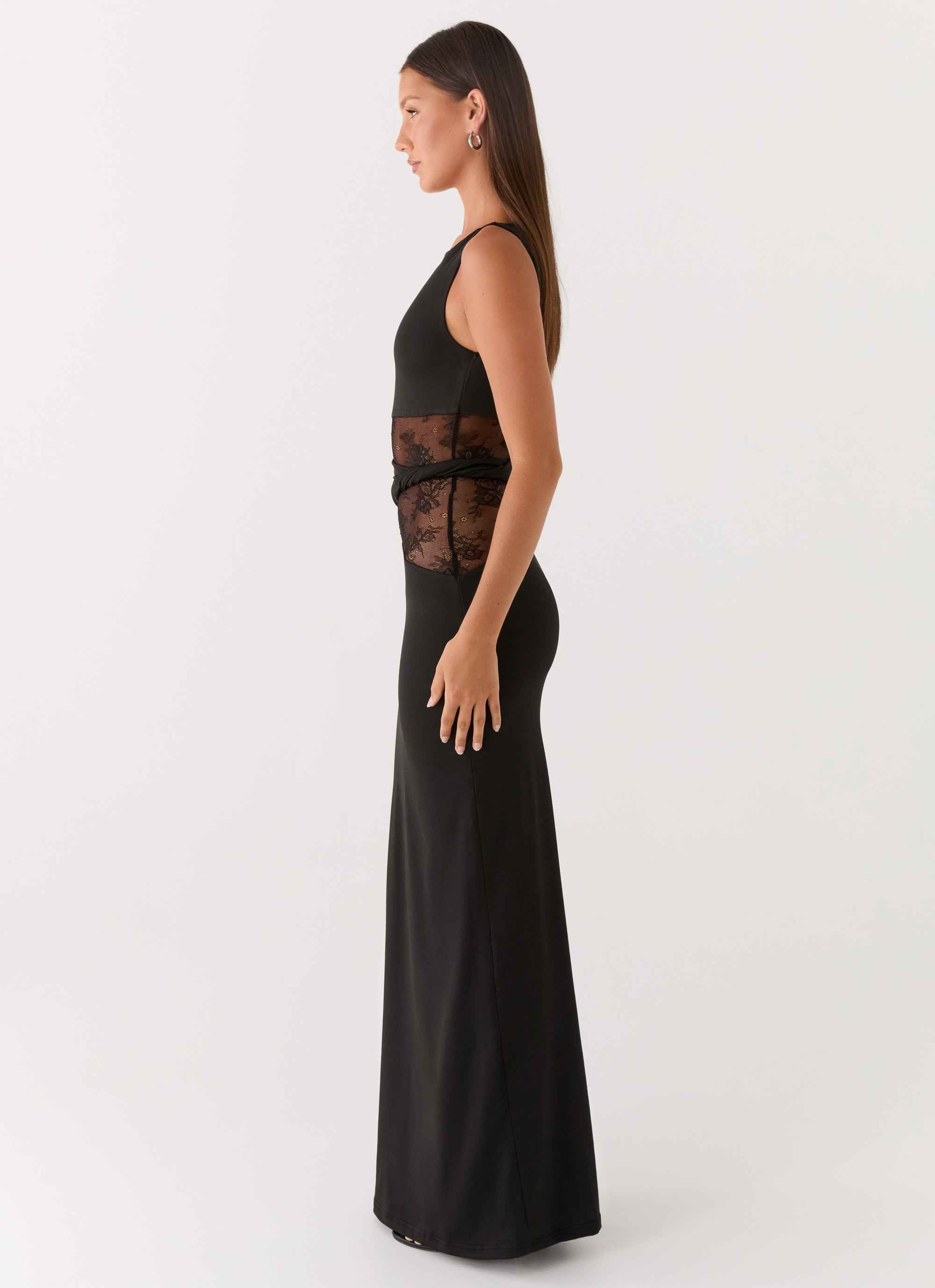 Karma Maxi Dress - Black Lace Waist